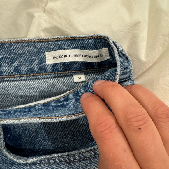 Size 31 Denim forum ex boyfriend high rise micro short - Picture 2 of 2